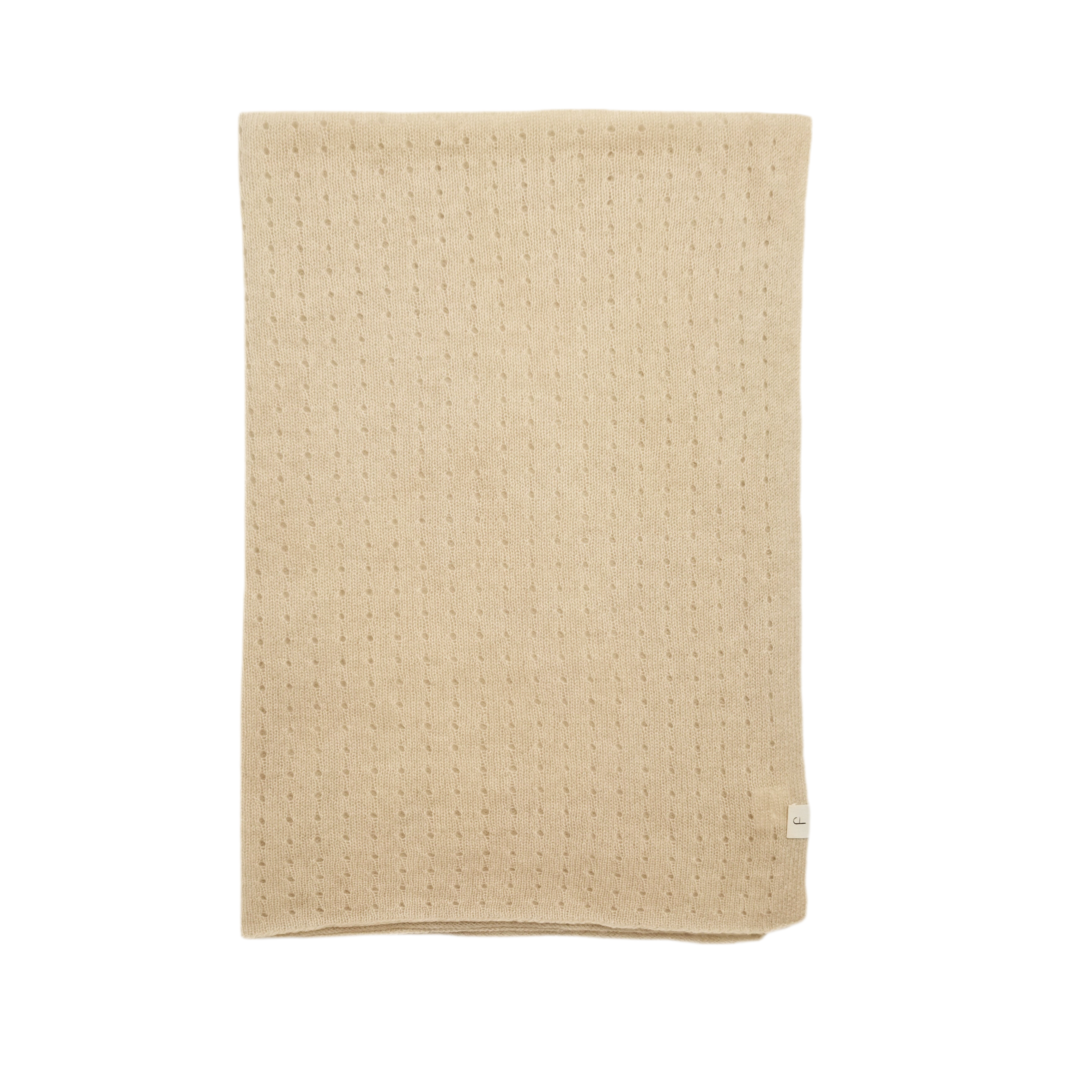 Cashmere pointelle Blanket Caramel