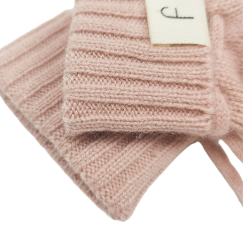 Cashmere Fine Knit Booties Pink