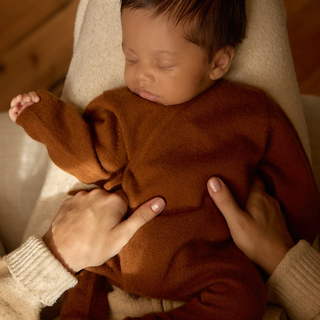 Cashmere Babygrow terracotta
