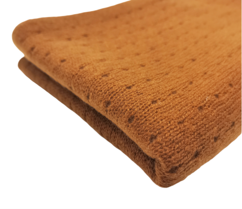 Cashmere pointelle Blanket Brick