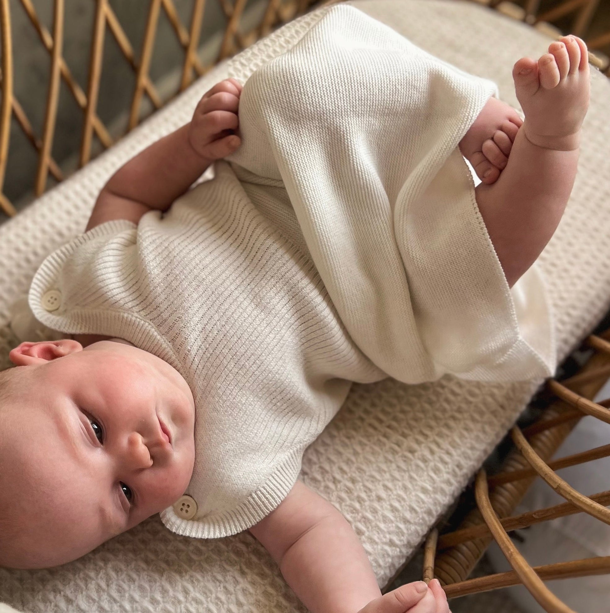 Organic Cotton Traditional Knitted Nightgown Ivory