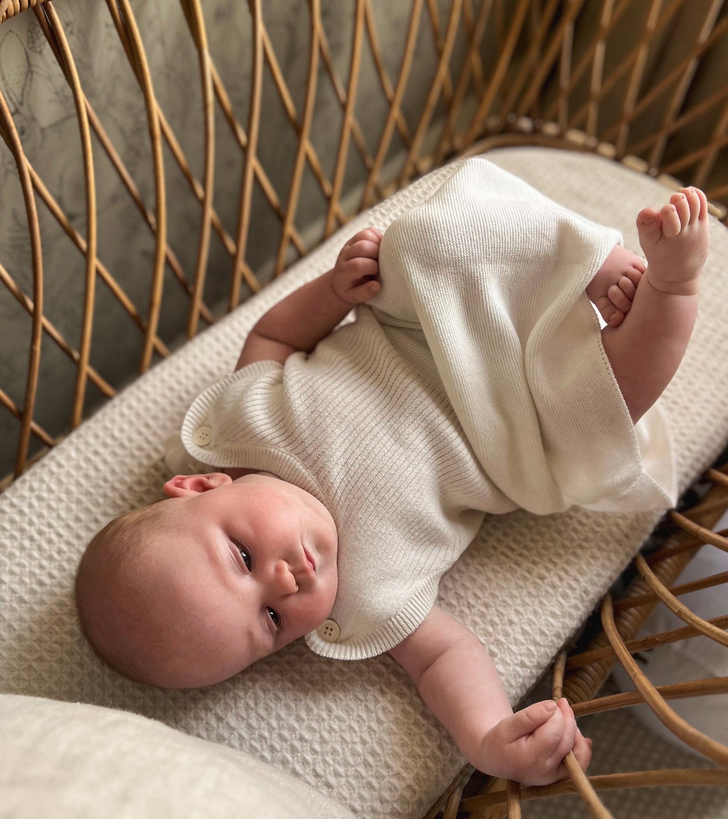 Organic Cotton Traditional Knitted Nightgown Ivory