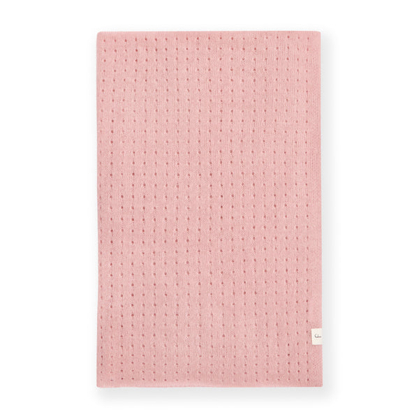 Cashmere Pointelle Blanket Pink