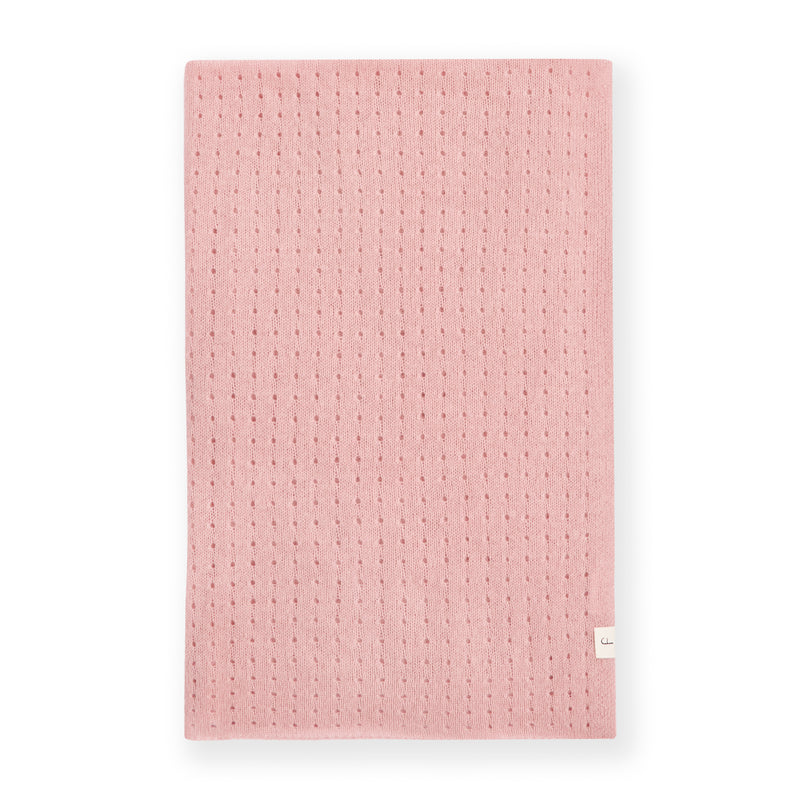 Cashmere Pointelle Blanket Pink