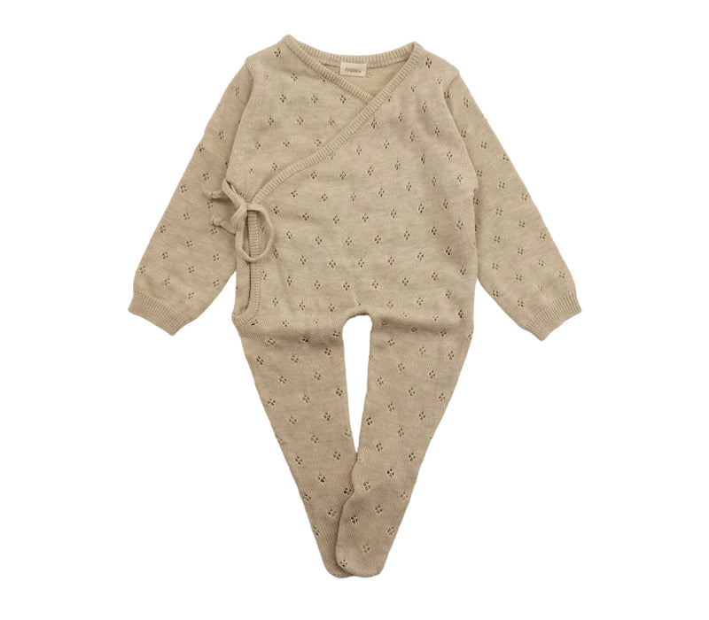 Pointelle Babygrow Oatmeal