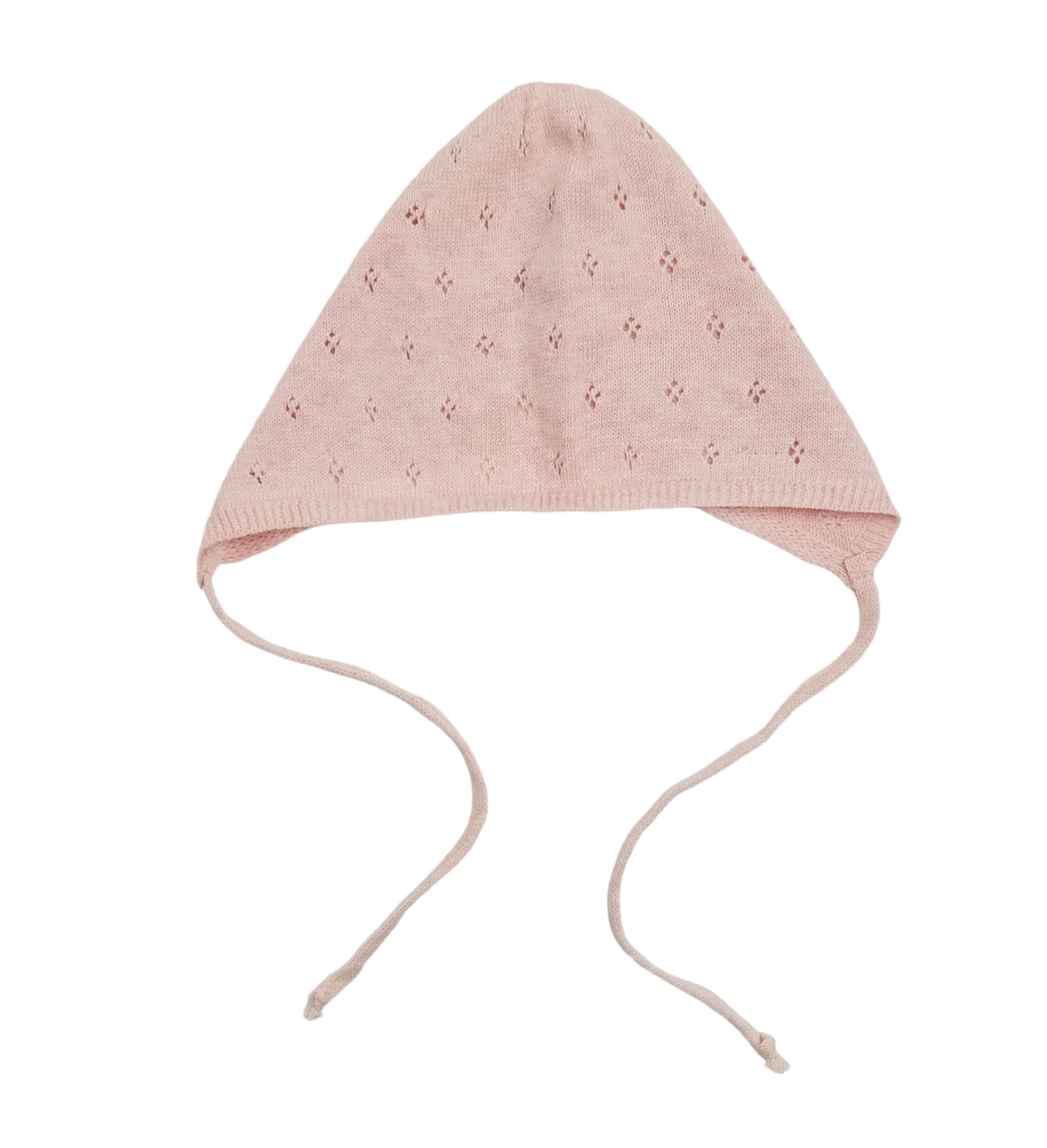 Organic Cotton Pointelle Bonnet Pink