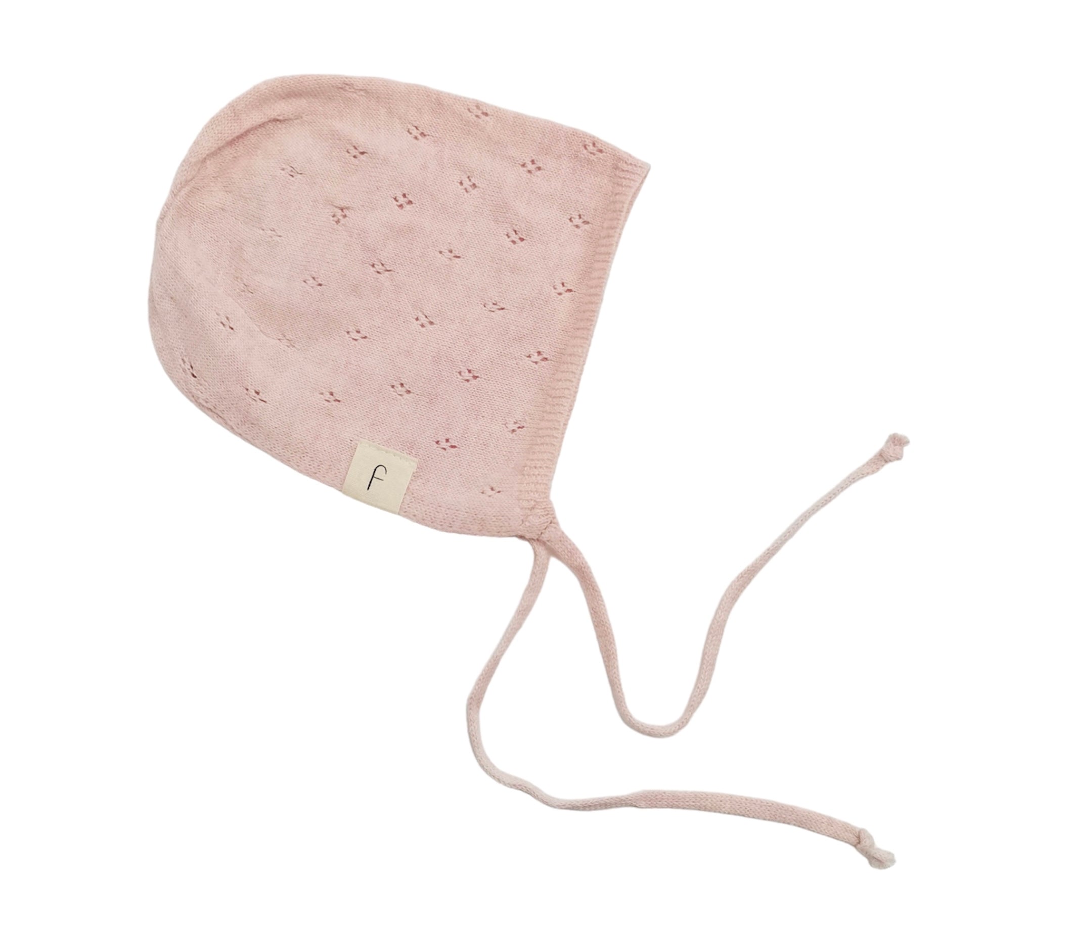 Organic Cotton Pointelle Bonnet Pink