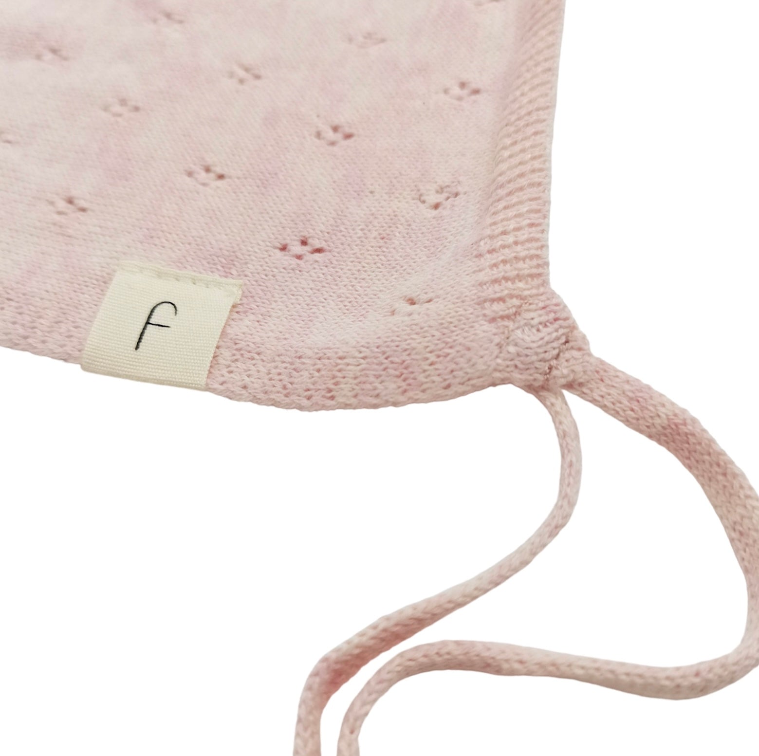 Organic Cotton Pointelle Bonnet Pink