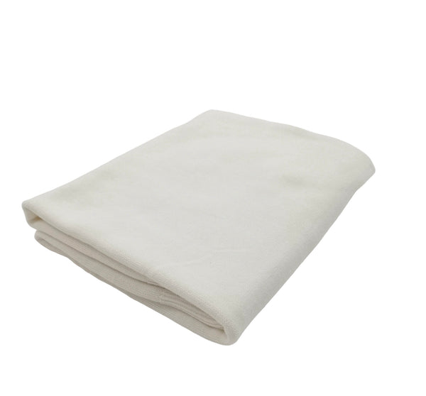 Knitted Cotton Blanket Ivory