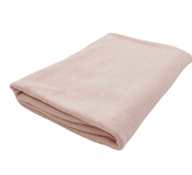 Knitted Cotton Blanket Pink