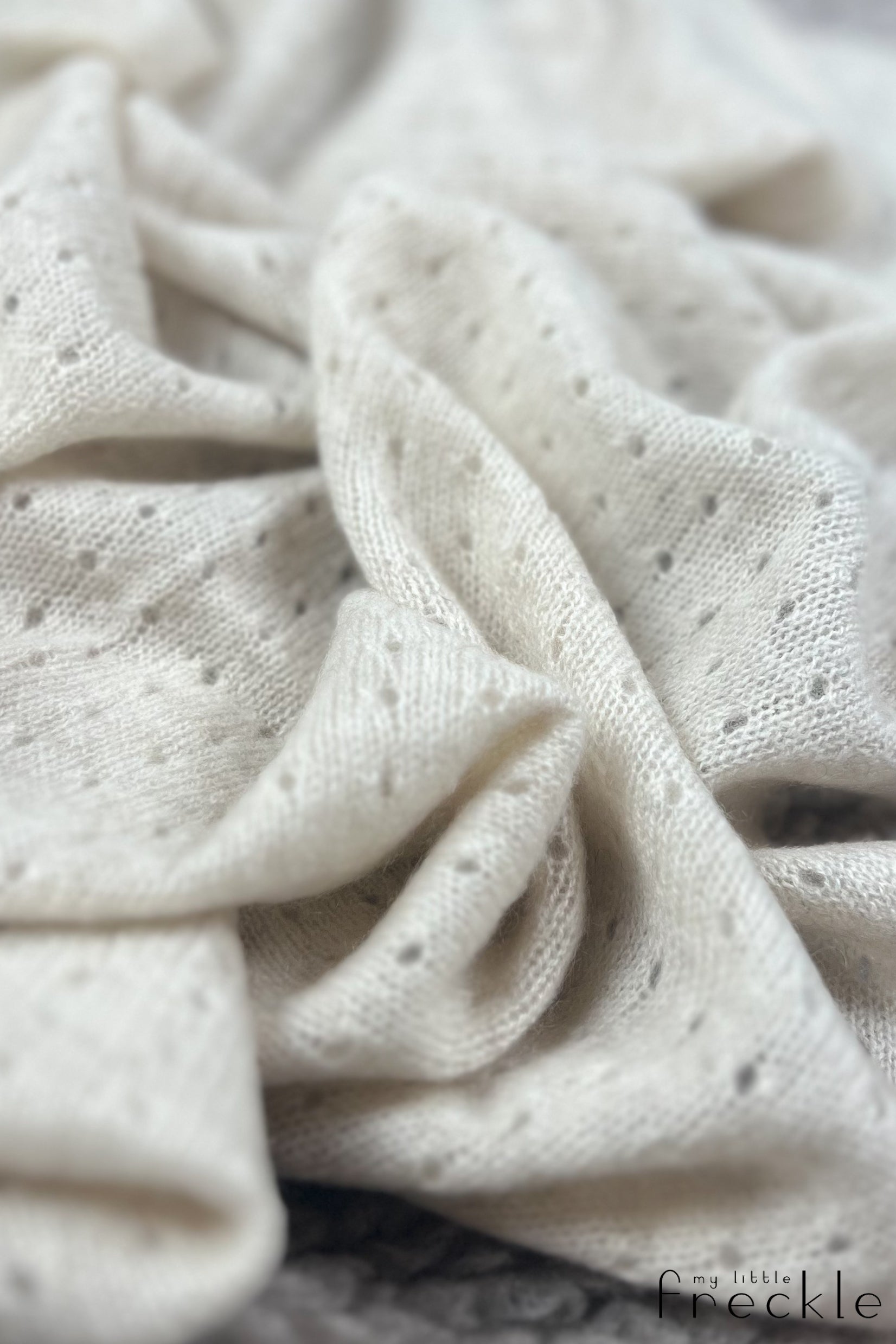 Cashmere pointelle Blanket Almond